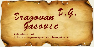 Dragovan Gašović vizit kartica